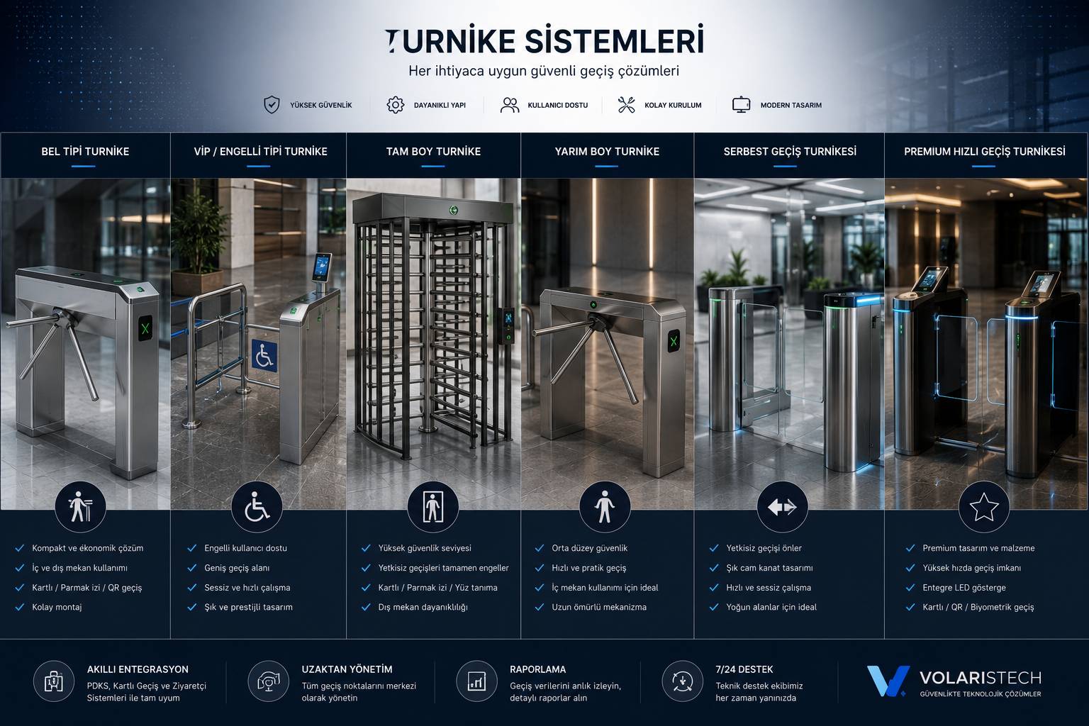 Turnike sistemleri — Volaristech genel görünüm
